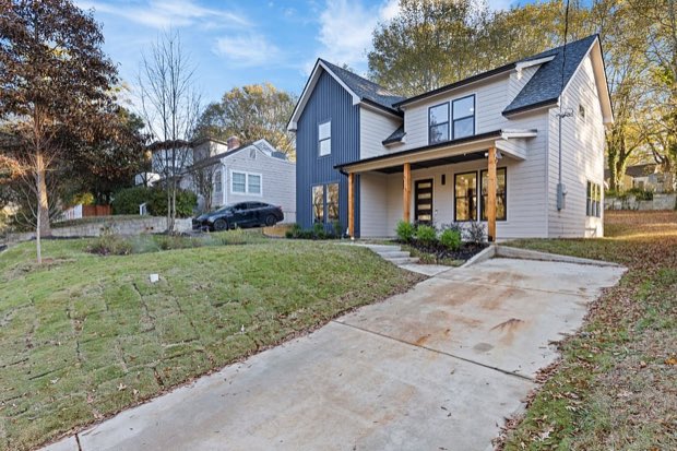 Side exterior and driveway